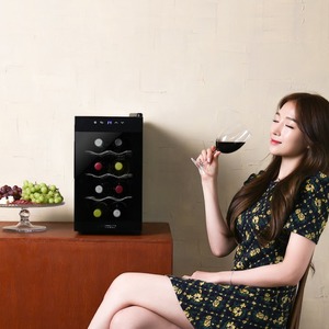 [떠리특가] 리큅 미니 와인냉장고 와인셀러(8병) LWC-EP801MG BK